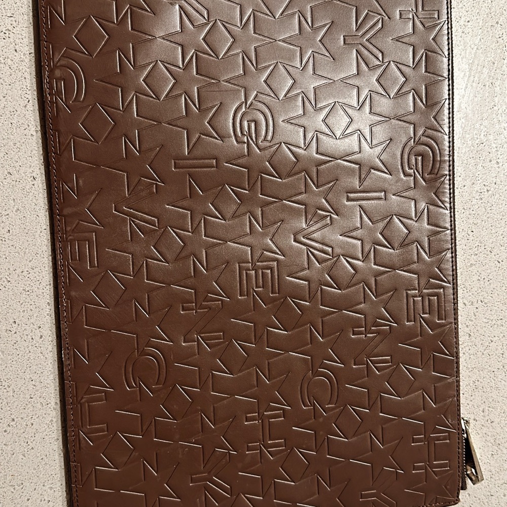 Givenchy Clutch , Leather Embossed in Brown